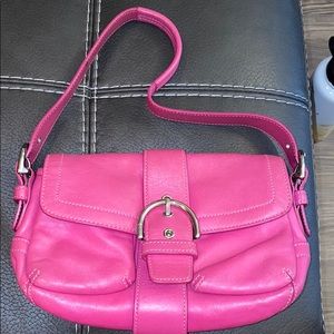 Coach Pink Leather Purse - Good Condition